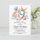 レインボーカラフル&バニー9thバースデーパーティー 招待状 (スタンド正面)