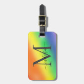 レインボーカラフル ラゲッジタグ (正面縦)