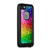 レインボーカラフル《写真》ぼけ味グリッター LifeProof iPhoneケース (裏面/右)