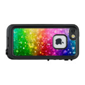 レインボーカラフル《写真》ぼけ味グリッター LifeProof iPhoneケース (裏面横)