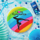 レインボーカラフルI体操紙プレート ペーパープレート (パーティー)