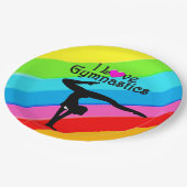 レインボーカラフルI体操紙プレート ペーパープレート (アングル)