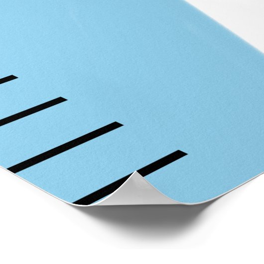 レインボーカラーかわいい男の赤ちゃん成長図 ポスター (角)