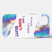 レインボーカラーきらめくバブルおもしろいレタリング Case-Mate iPhoneケース (裏面 (横))