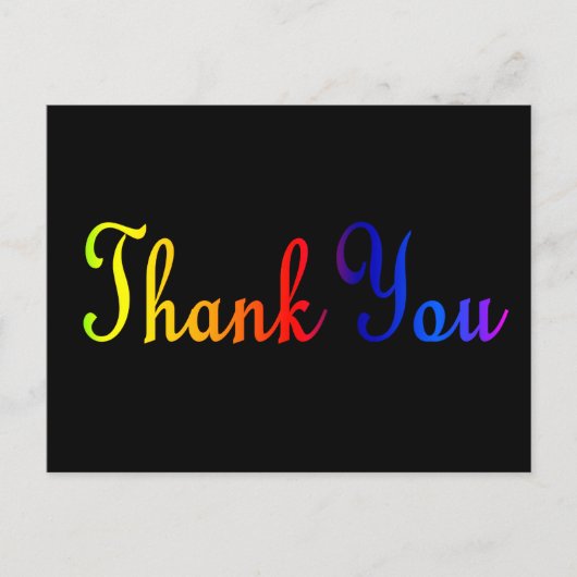 レインボーカラーで感謝を ポストカード (正面)