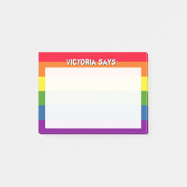 レインボーカラーとカスタム文字 ポストイット