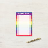 レインボーカラーとカスタム文字 ポストイット (デスク上)