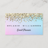 レインボーカラーとグリッターイベントプランナー 名刺 (正面)