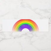 レインボーカラーのウォーターボトルラベル ペットボトルラベル (シングルラベル)