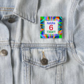 レインボーカラーのカスタマイズ可能な時代 缶バッジ (インサイチュ)