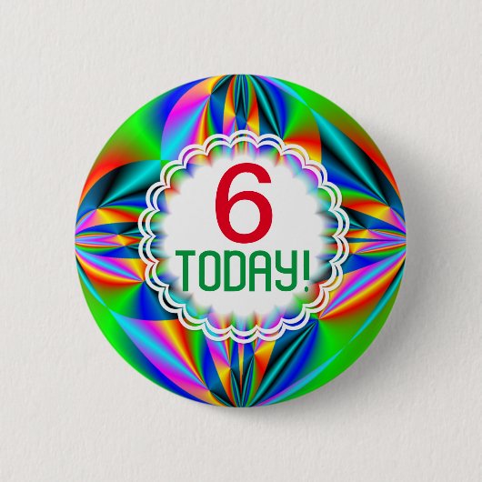 レインボーカラーのカスタマイズ可能な時代 缶バッジ (正面)