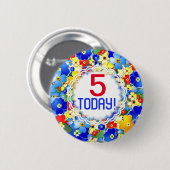 レインボーカラーのカスタマイズ可能な時代 缶バッジ (正面&裏面)