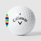レインボーカラーのパーソナライズドPRIDE ゴルフボール (ロゴ)