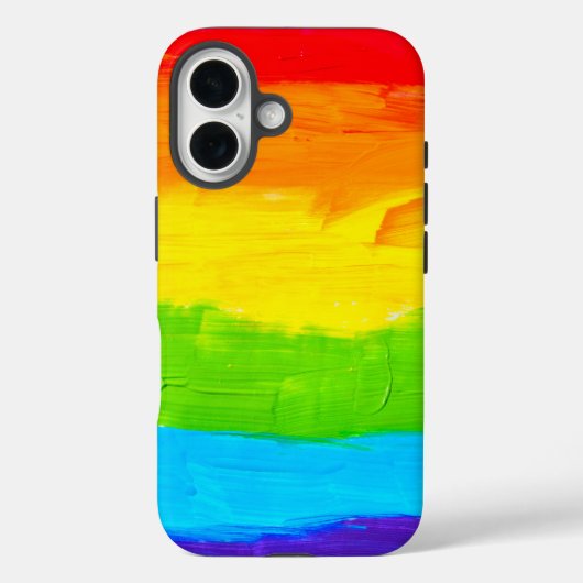レインボーカラーのペイントストローク Case-Mate iPhoneケース (裏面)