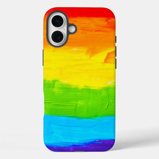 レインボーカラーのペンキの線 Case-Mate iPhoneケース (裏面)