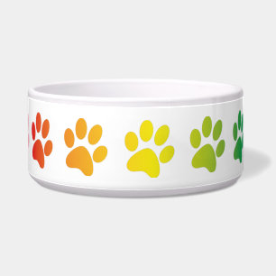 レインボーカラーの前部印刷（フットプリント） ボウル