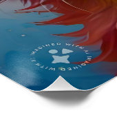 レインボーカラーの子猫の柄 ポスター (コーナー)