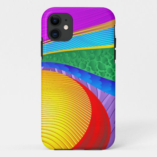 レインボーカラーの抽象的なファンタジー Case-Mate iPhoneケース (裏面)