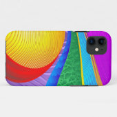 レインボーカラーの抽象的なファンタジー Case-Mate iPhoneケース (裏面(横))
