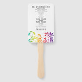 レインボーカラーは葉レズビアンプログラムhand faをスクロール ハンドファン (裏面)