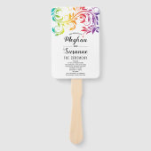 レインボーカラーは葉レズビアンプログラムhand faをスクロール ハンドファン (正面)