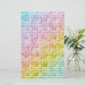 レインボーカラーひな形(オプションの線あり) 便箋 (スタンド正面)