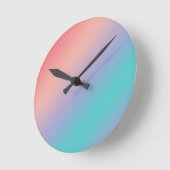 レインボーカラーを使用したグラデーション ラウンド壁時計 (傾斜)