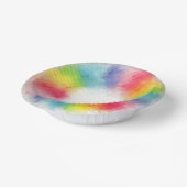 レインボーカラーイエローオレンジブルーグリーンピンクレッド ペーパーボウル (傾斜あり)