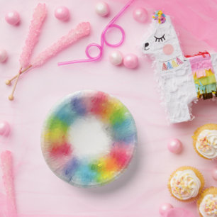 レインボーカラーイエローオレンジブルーグリーンピンクレッド ペーパーボウル