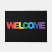 レインボーカラーウェルカムマット ドアマット (正面)