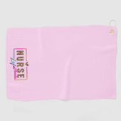 レインボーカラーエレガントの「ナースライフ」 ゴルフタオル (横)