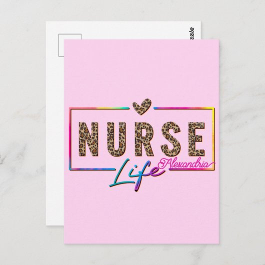 レインボーカラーエレガントの「ナースライフ」 ポストカード (正面/裏面)