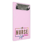 レインボーカラーエレガントの「ナースライフ」 ミニクリップボード (アングル)