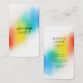 レインボーカラーエレガントテンプレートモダン 名刺 (正面/裏面)