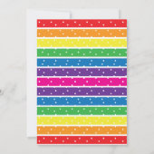 レインボーカラーエレファントオーベビーシャワー 招待状 (裏面)