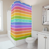 レインボーカラーカスタムシャワーカーテン シャワーカーテン (インサイチュ)