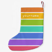 レインボーカラーカスタムズストッキング スモールクリスマスストッキング (裏面)