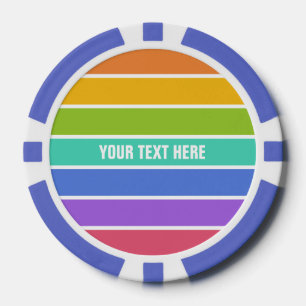 レインボーカラーカスタムトランプのポーカーチップ ポーカーチップ