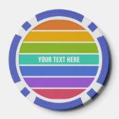 レインボーカラーカスタムトランプのポーカーチップ ポーカーチップ (裏面)