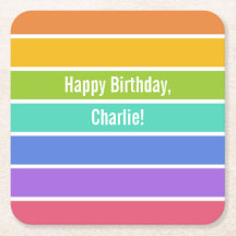 レインボーカラーカスタムパーティーコースター