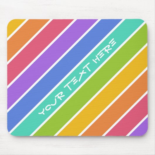 レインボーカラーカスタムマウス マウスパッド (正面)