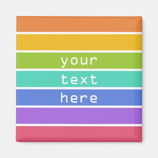 レインボーカラーカスタムマグネット マグネット (正面)