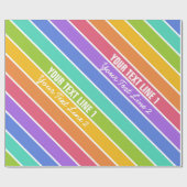 レインボーカラーカスタム紙 ラッピングペーパー (フラット)