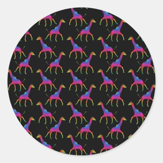 レインボーカラーキリン ラウンドシール (正面)