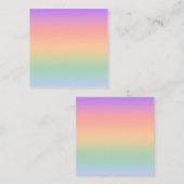 レインボーカラーグラデーションの背景 スクエア名刺 (正面/裏面)