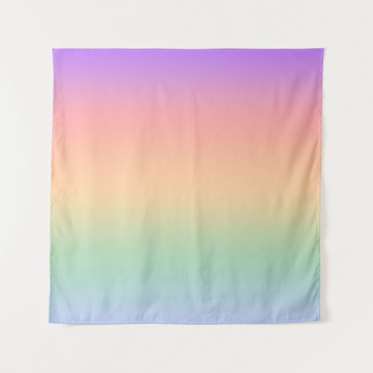 レインボーカラーグラデーションの背景 タペストリー (正面)
