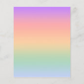 レインボーカラーグラデーションの背景 チラシ (裏面)