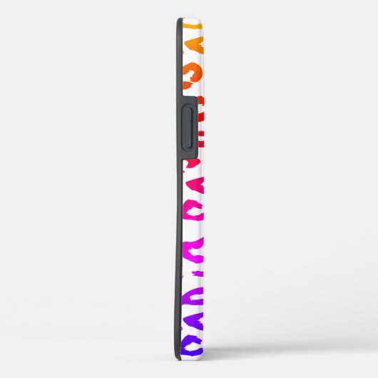 レインボーカラーグラデーショングラディエントヒョウ模様 Case-Mate iPhoneケース (裏面 / 右)