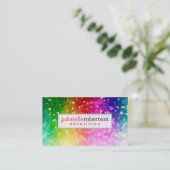 レインボーカラーグリッターとキラキラ 名刺 (スタンド正面)