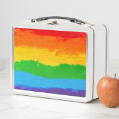 レインボーカラーゲイレズビアンLGBT メタルランチボックス (インサイチュ)